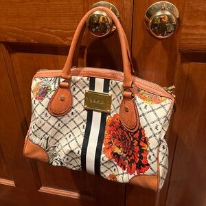 L.A.M.B. by Gwen Stefani Marigold Satchel Leather Luxury Designer Handbag